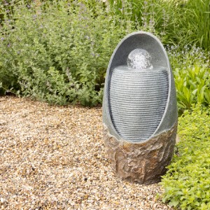WATER FEATURE LED OVAL FOUNTAIN WITH BALL